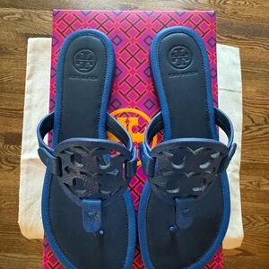 Tory Burch Nautical Blue Miller Sandals